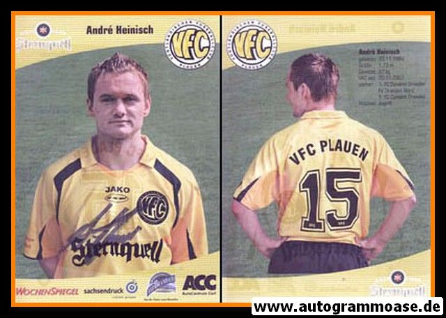 Autogramm Fussball | VFC Plauen | 2008 | Andre HEINISCH