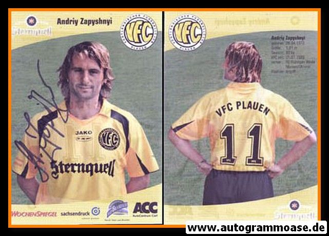 Autogramm Fussball | VFC Plauen | 2008 | Andriy ZAPYSHNYI