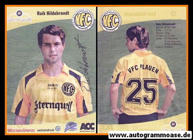 Autogramm Fussball | VFC Plauen | 2008 | Raik HILDEBRANDT