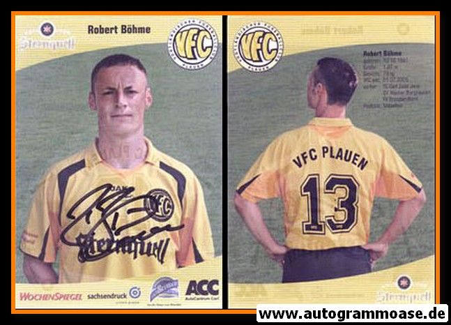 Autogramm Fussball | VFC Plauen | 2008 | Robert BÖHME