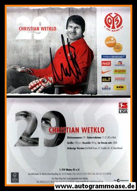 Autogramm Fussball | FSV Mainz 05 | 2009 | Christian WETKLO