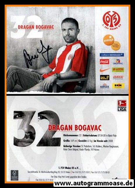 Autogramm Fussball | FSV Mainz 05 | 2009 | Dragan BOGAVAC