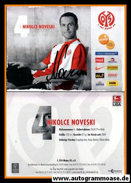 Autogramm Fussball | FSV Mainz 05 | 2009 | Nikolce NOVESKI