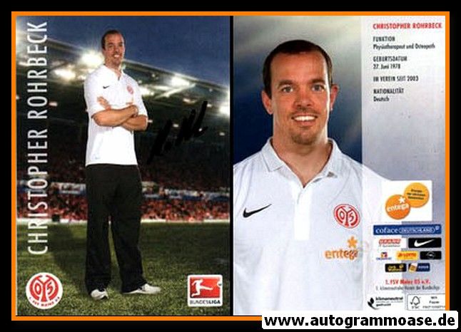 Autogramm Fussball | FSV Mainz 05 | 2012 | Christopher ROHRBECK