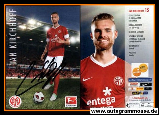 Autogramm Fussball | FSV Mainz 05 | 2012 | Jan KIRCHHOFF