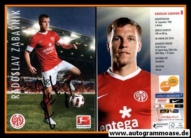 Autogramm Fussball | FSV Mainz 05 | 2012 | Radoslav ZABAVNIK