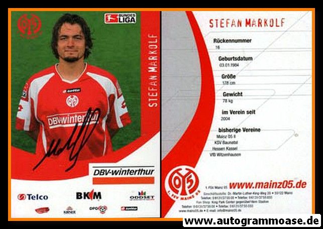 Autogramm Fussball | FSV Mainz 05 | 2006 | Stefan MARKOLF