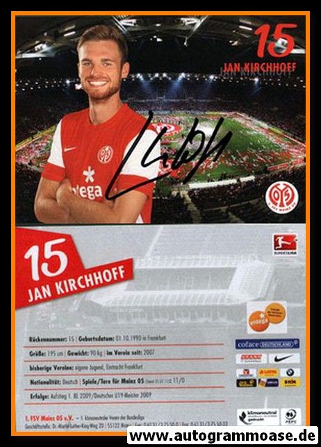 Autogramm Fussball | FSV Mainz 05 | 2011 | Jan KIRCHHOFF
