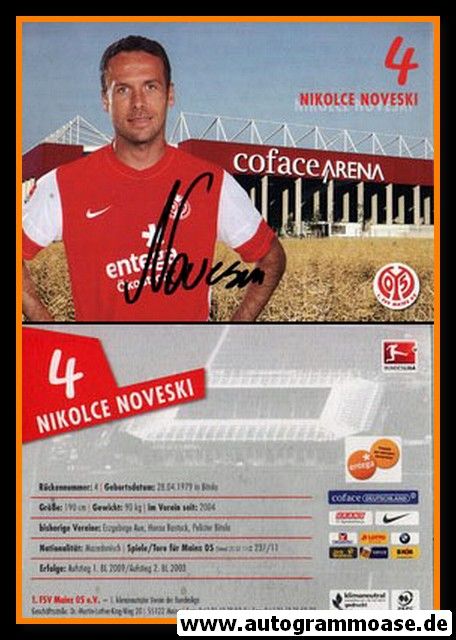 Autogramm Fussball | FSV Mainz 05 | 2011 | Nikolce NOVESKI