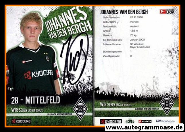 Autogramm Fussball | Borussia Mönchengladbach | 2007 | Johannes VAN DEN BERGH