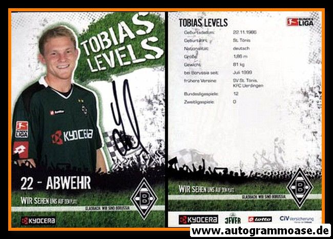 Autogramm Fussball | Borussia Mönchengladbach | 2007 | Tobias LEVELS