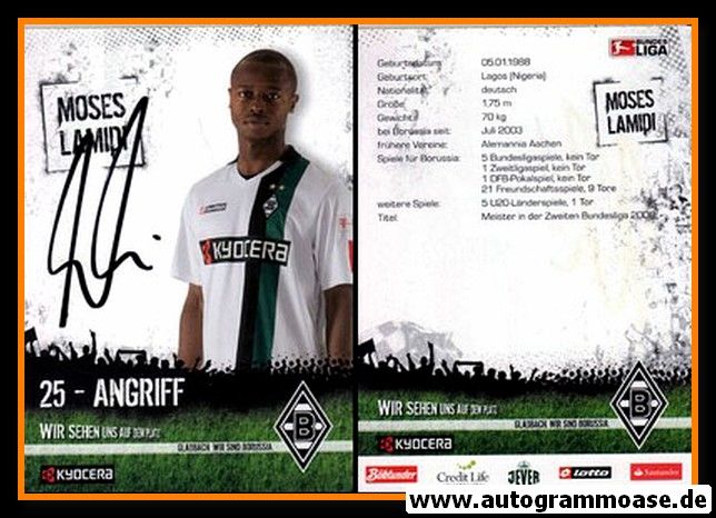Autogramm Fussball | Borussia Mönchengladbach | 2008 | Moses LAMIDI