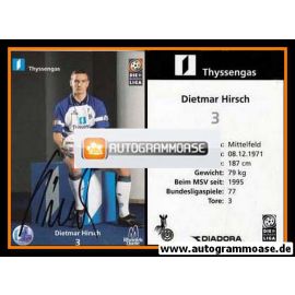 Autogramm Fussball | MSV Duisburg | 1998 | Dietmar HIRSCH