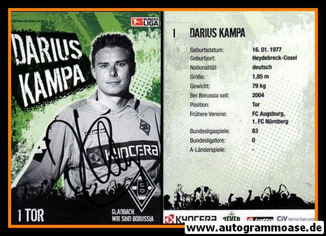 Autogramm Fussball | Borussia Mönchengladbach | 2005 | Darius KAMPA