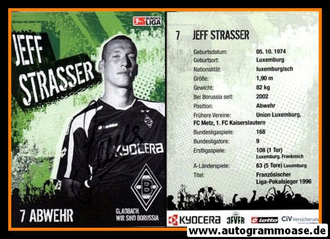 Autogramm Fussball | Borussia Mönchengladbach | 2005 | Jeff STRASSER