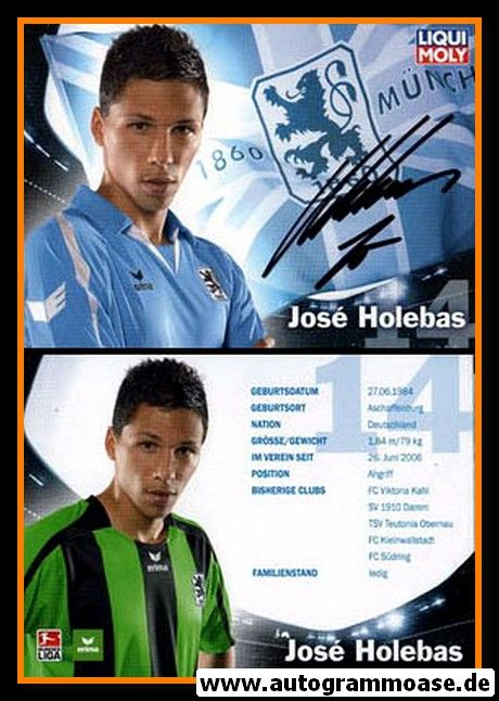 Autogramm Fussball | TSV 1860 München | 2009 | Jose HOLEBAS
