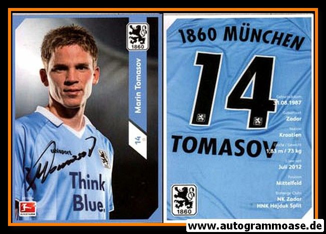 Autogramm Fussball | TSV 1860 München | 2013 | Marin TOMASOV
