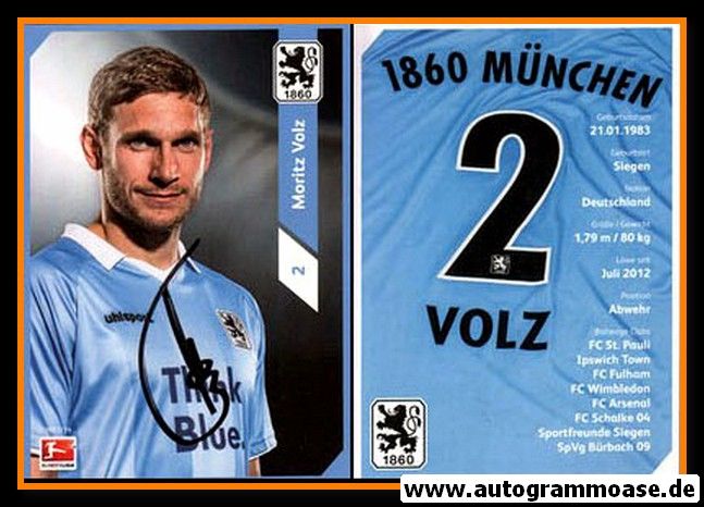 Autogramm Fussball | TSV 1860 München | 2013 | Moritz VOLZ