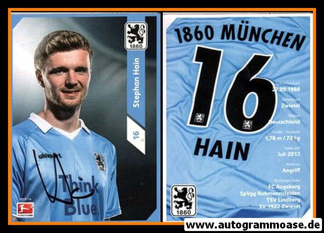 Autogramm Fussball | TSV 1860 München | 2013 | Stephan HAIN
