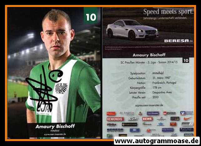 Autogramm Fussball | Preussen Münster | 2014 | Amaury BISCHOFF