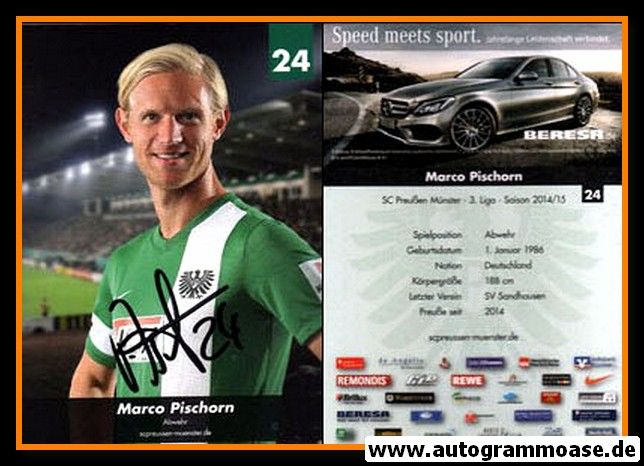Autogramm Fussball | Preussen Münster | 2014 | Marco PISCHORN