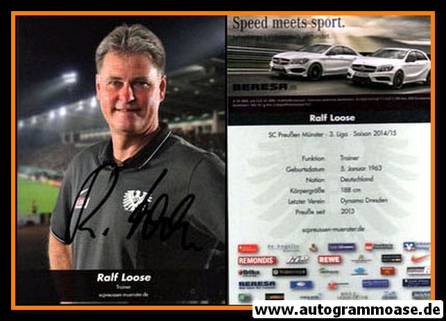 Autogramm Fussball | Preussen Münster | 2014 | Ralf LOOSE