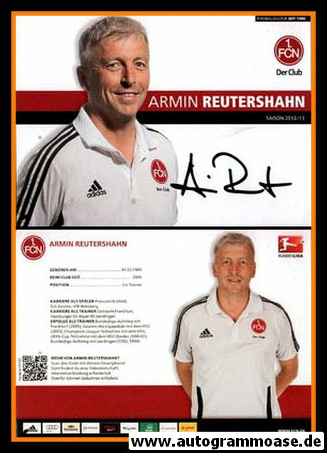 Autogramm Fussball | 1. FC Nürnberg | 2012 | Armin REUTERSHAHN