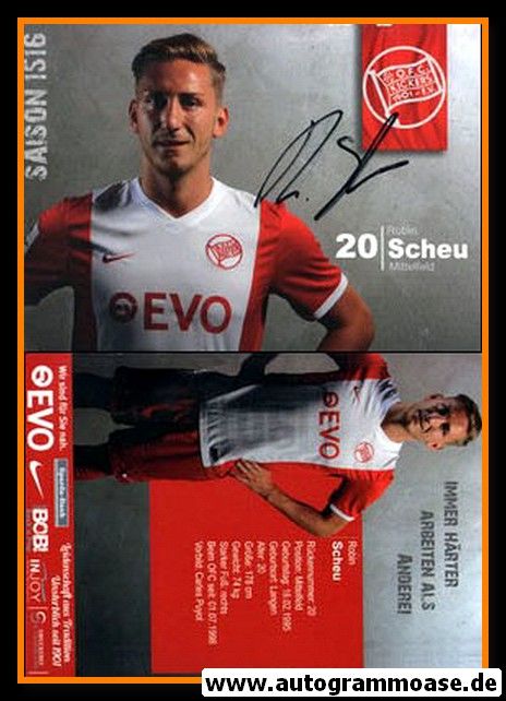 Autogramm Fussball | Kickers Offenbach | 2015 | Robin SCHEU