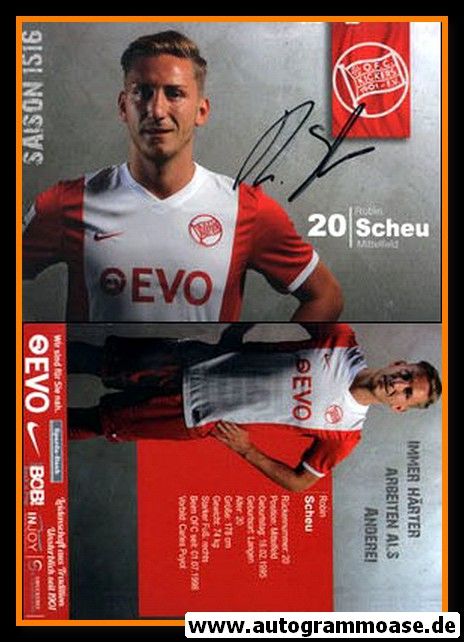 Autogramm Fussball | Kickers Offenbach | 2015 | Robin SCHEU