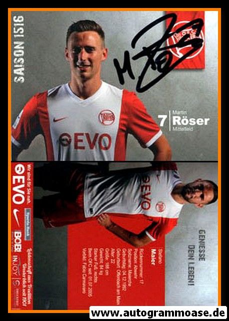 Autogramm Fussball | Kickers Offenbach | 2015 | Martin RÖSER