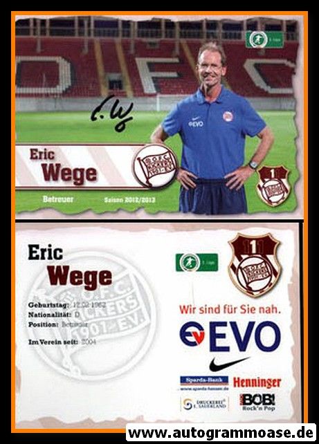 Autogramm Fussball | Kickers Offenbach | 2012 | Eric WEGE