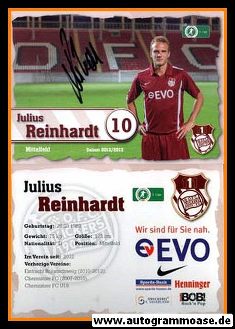 Autogramm Fussball | Kickers Offenbach | 2012 | Julius REINHARDT