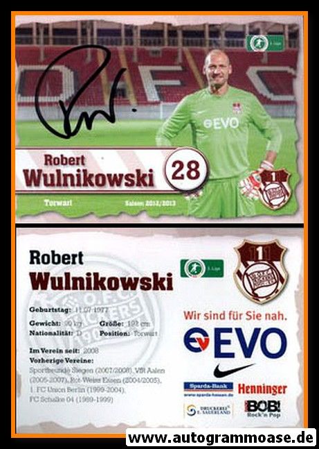 Autogramm Fussball | Kickers Offenbach | 2012 | Robert WULNIKOWSKI