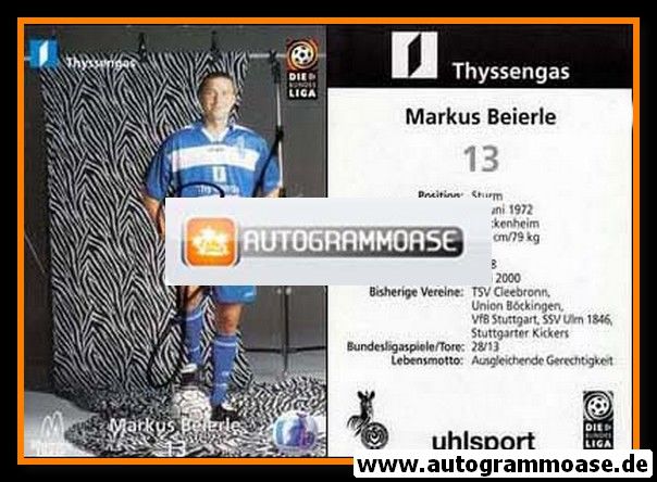 Autogramm Fussball | MSV Duisburg | 1999 | Markus BEIERLE