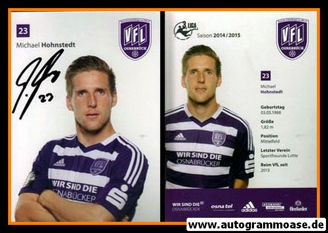 Autogramm Fussball | VfL Osnabrück | 2014 | Michael HOHNSTEDT