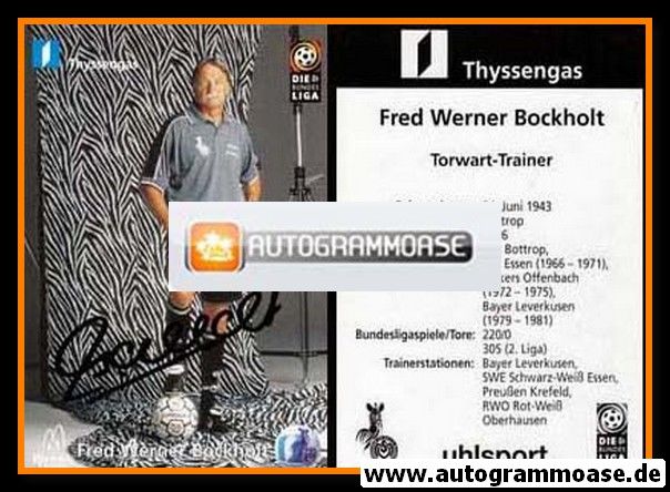 Autogramm Fussball | MSV Duisburg | 1999 | Fred Werner BOCKHOLT