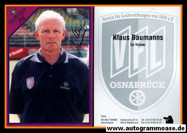 Autogramm Fussball | VfL Osnabrück | 1990er | Klaus BAUMANNS