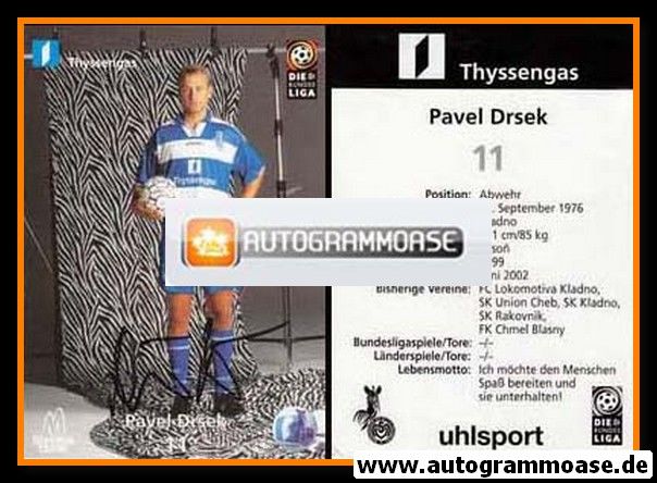 Autogramm Fussball | MSV Duisburg | 1999 | Pavel DRSEK