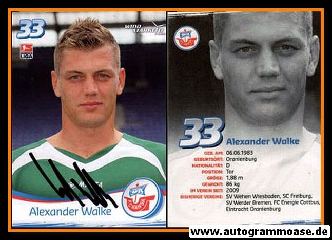 Autogramm Fussball | Hansa Rostock | 2009 | Alexander WALKE