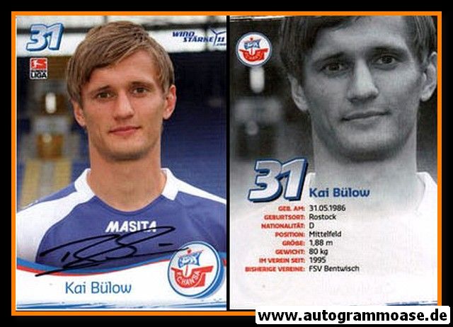 Autogramm Fussball | Hansa Rostock | 2009 | Kai BÜLOW