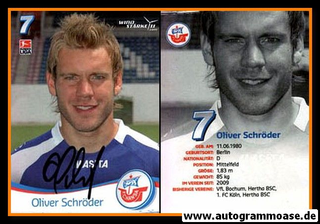 Autogramm Fussball | Hansa Rostock | 2009 | Oliver SCHRÖDER