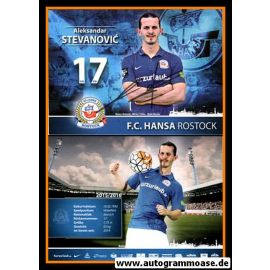 Autogramm Fussball | Hansa Rostock | 2015 | Aleksandar STEVANOVIC