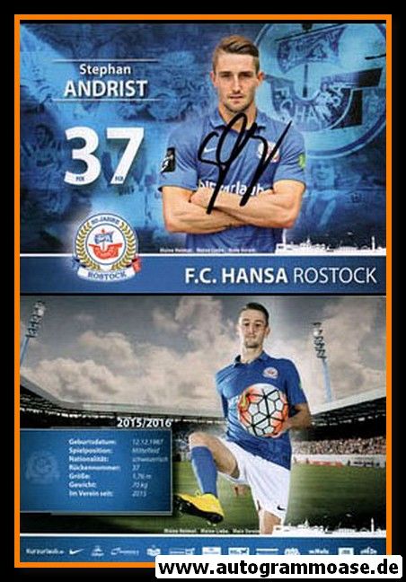 Autogramm Fussball | Hansa Rostock | 2015 | Stephan ANDRIST