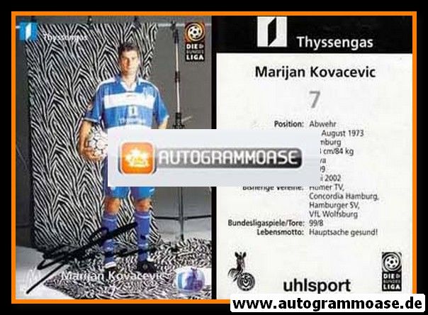 Autogramm Fussball | MSV Duisburg | 1999 | Marijan KOVACEVIC