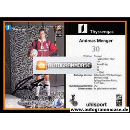 Autogramm Fussball | MSV Duisburg | 1999 | Andreas MENGER