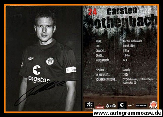 Autogramm Fussball | FC St. Pauli | 2008 | Carsten ROTHENBACH