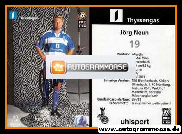 Autogramm Fussball | MSV Duisburg | 1999 | Jörg NEUN