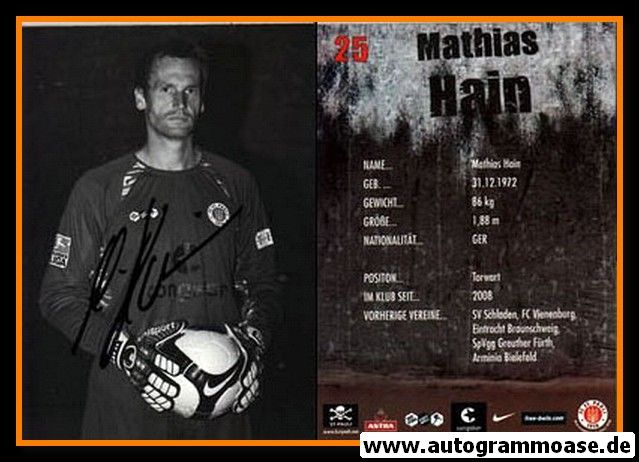 Autogramm Fussball | FC St. Pauli | 2008 | Mathias HAIN