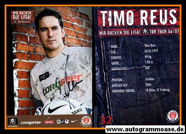 Autogramm Fussball | FC St. Pauli | 2006 | Timo REUS