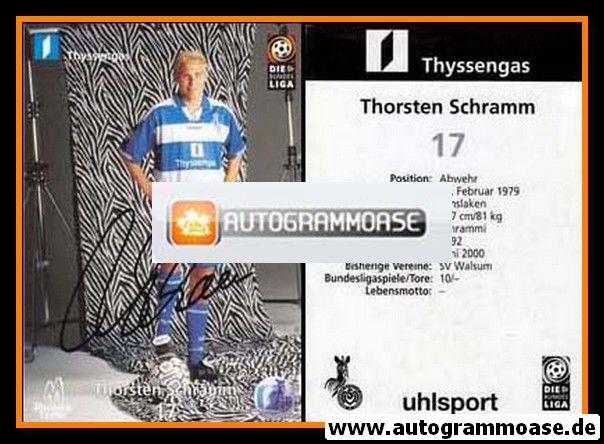 Autogramm Fussball | MSV Duisburg | 1999 | Thorsten SCHRAMM